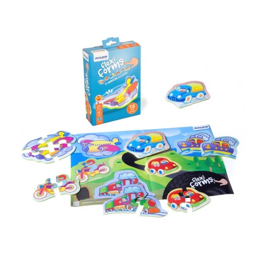 Набір гнучких пазлів Miniland (транспорт), 18 дет.