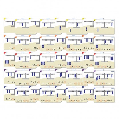Набор из 40 карточек с заданиями для математических весов Miniland Numerical Scale