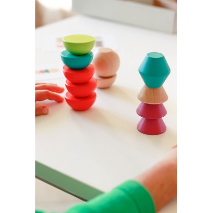 Дерев'яна гра-балансир Miniland Towering Beads