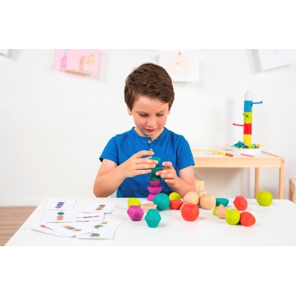 Дерев'яна гра-балансир Miniland Towering Beads