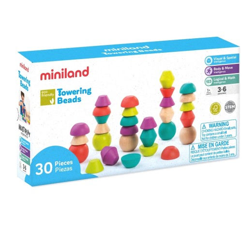 Дерев'яна гра-балансир Miniland Towering Beads