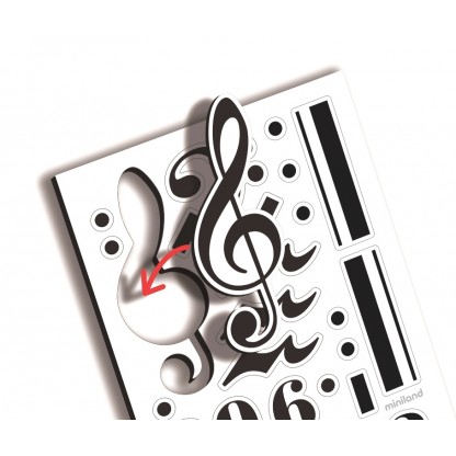 Магнитный нотный стан Miniland Pentagram Board