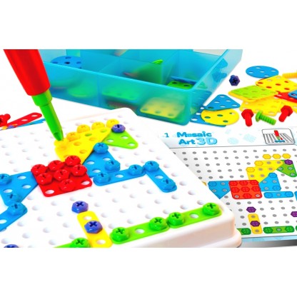 Конструктор учебный Miniland Mosaic Art 3D, 180 дет.