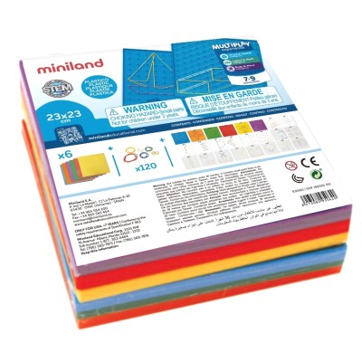 Набір математичних планшетів Geoboard Set, 6 шт. 23х23 см, (кольоровий)