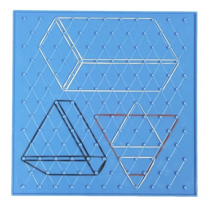 Набор математических планшетов Geoboard Set, 6 шт. 23х23 см, цветной