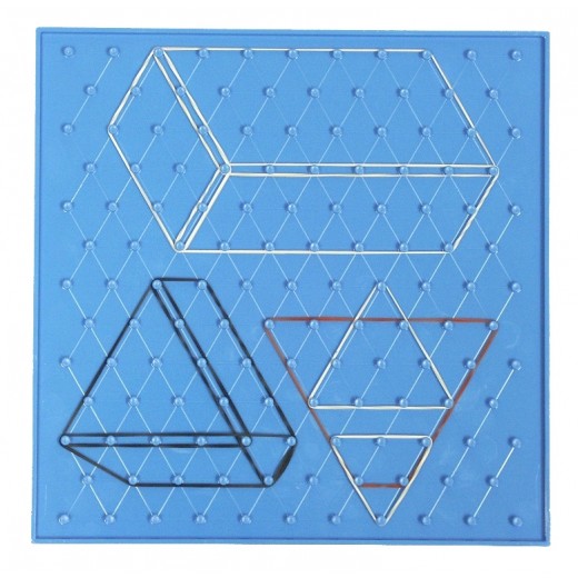 Набір математичних планшетів Geoboard Set, 6 шт. 23х23 см, (кольоровий)
