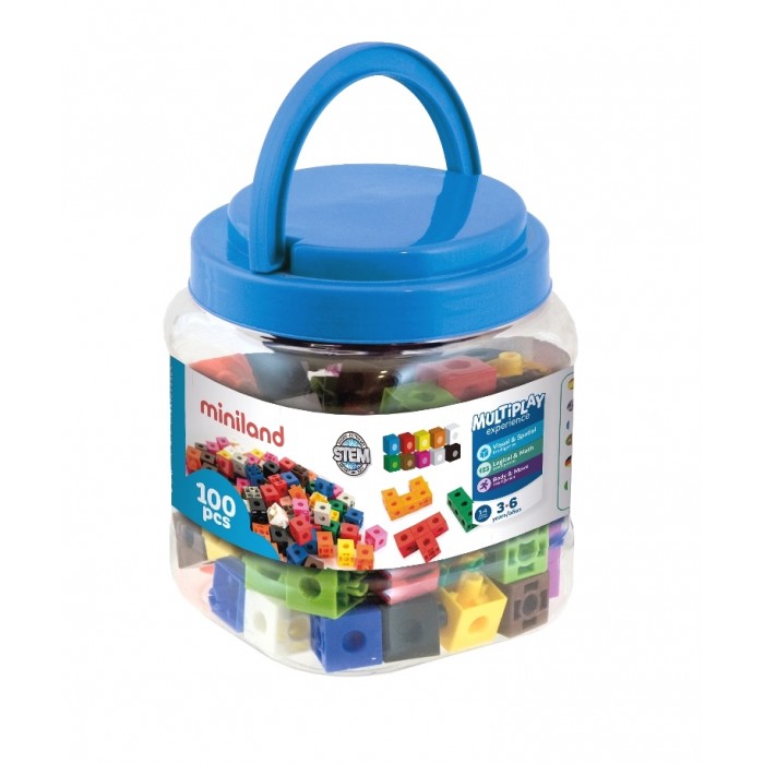 Набір навчальний "Захопливі кубики", 100 шт. у пластиковій банці 