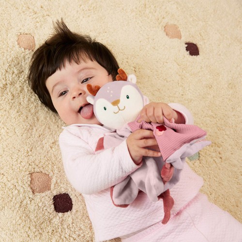 Подарочный набор для младенца Miniland «Оленя» (комфортер + погремушка)