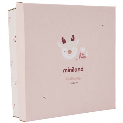 Подарочный набор для младенца Miniland «Оленя» (комфортер + погремушка)