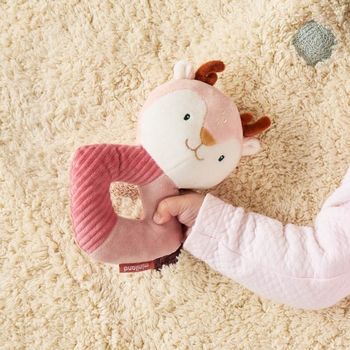 Подарочный набор для младенца Miniland «Оленя» (комфортер + погремушка)