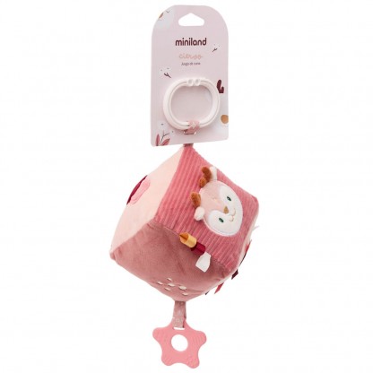 Розвиваючий кубик-підвіска Miniland «Оленя»