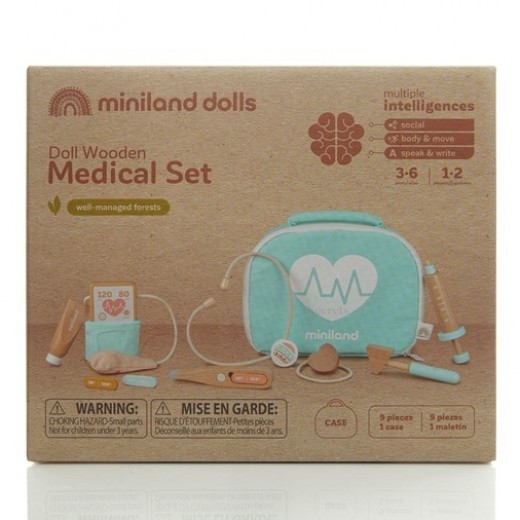 Деревянный игровой набор Miniland Educational Юный Доктор