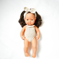 Пісочник з пов'язкою-солошкою для ляльок Miniland 38 см, беж