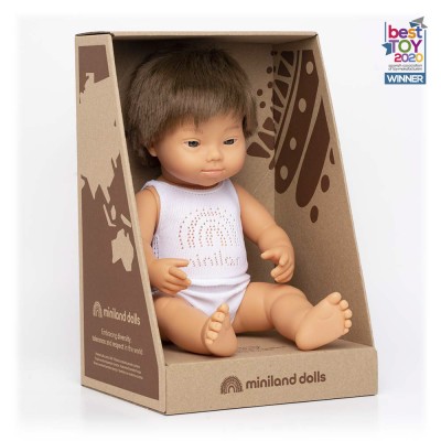 Лялька Miniland Синдром Дауна хлопчик 38 см