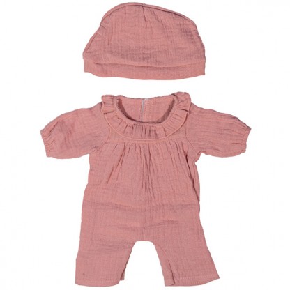 Комплект одягу для ляльок 38 см: піжама-чоловічок і шапочка