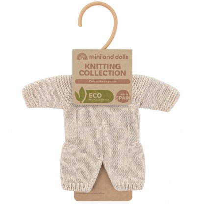 Вязаная пижама-человечек для кукол 21 см