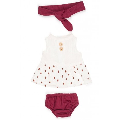 Комплект одягу для ляльок 32 см: сарафанчик, трусики і пов’язка