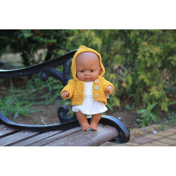 Комплект для куклы Miniland 21 см платье с жакетом