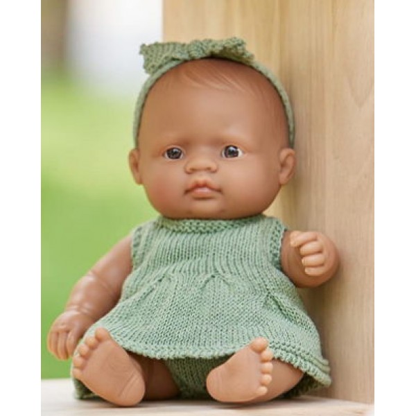 Комплект платье с повязочкой для пупсов Miniland 21 см