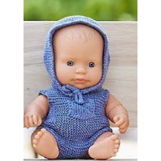 Комплект ромпер з шапочкою для пупсів Miniland 21 см