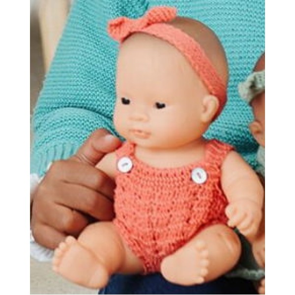 Комплект ромпер и повязочка для пупсов Miniland 21 см