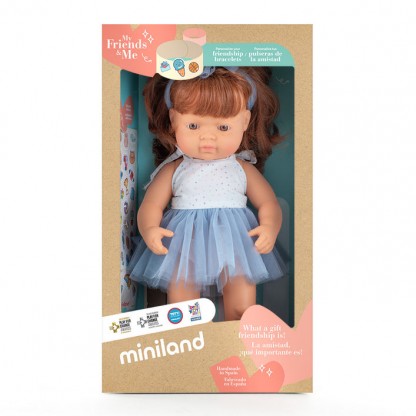 Кукла Miniland 38 см девочка рыжая в одежде