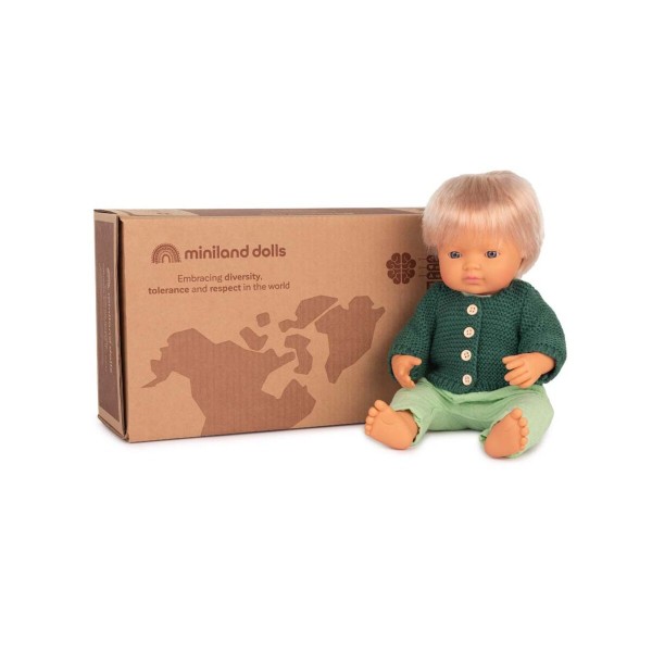 Комплект для кукол Miniland 38 см штанишки кофта и жакетка