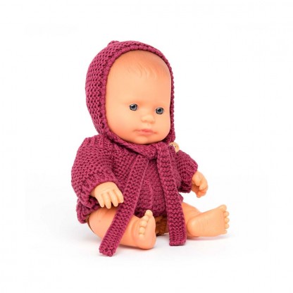 Комплект одягу для ляльок 21 см: кофточка, шапочка і трусики