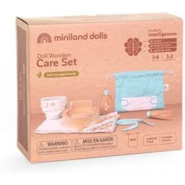  Деревянный игровой набор по уходу Miniland Wooden Care Set