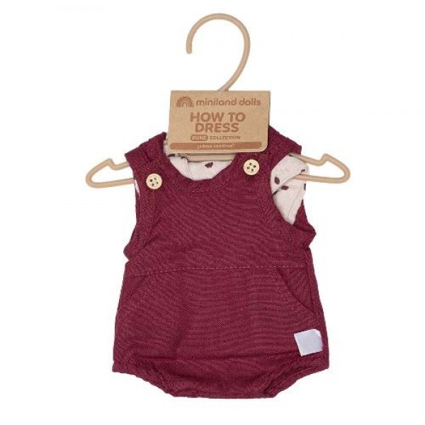 Боди бордо со слюнявчиком Miniland Educational