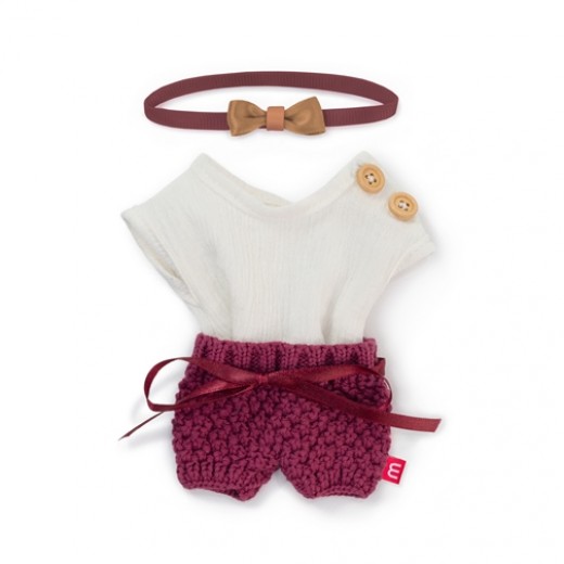 Комплект блуза із шортами для ляльок Miniland 21 см