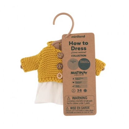 Комплект одягу для ляльок 21 см: сукня з жакетом