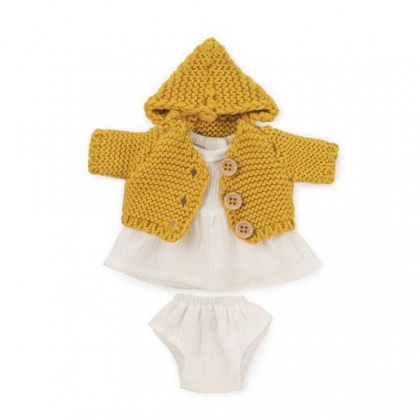 Комплект для куклы Miniland 21 см платье с жакетом