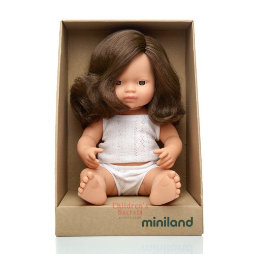 Лялька Miniland дівчинка шатенка 38 см