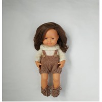 Комплект в'язаного одягу для ляльок Miniland 38 см коричневий