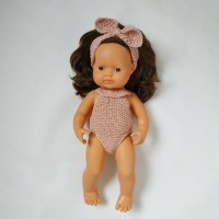 Пісочник з пов'язкою-солошкою для ляльок Miniland 38 см, карамель
