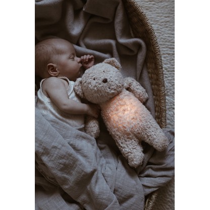 Музыкальный медвежонок MOONIE с ночником Mineral Grey