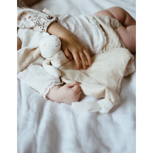 Moonie іграшка-комфортер з льону колір Silver