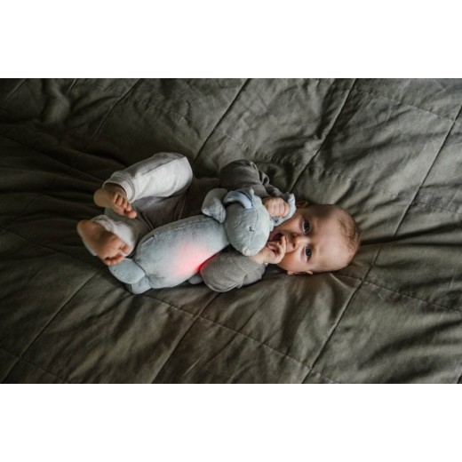 Музичний зайчик MOONIE з нічником Silver