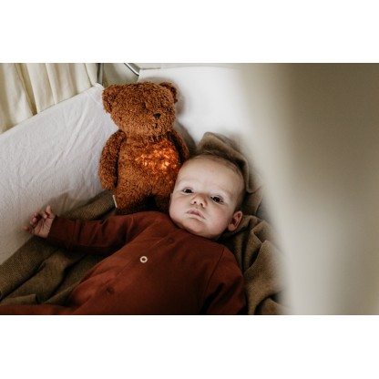 Співаючий ведмедик Moonie з нічничком Caramel