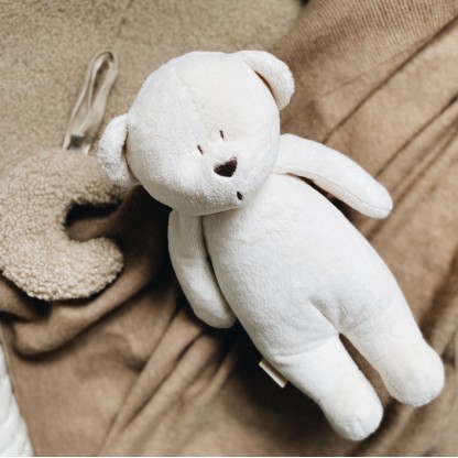 Музыкальный медвежонок Moonie с ночником Cream