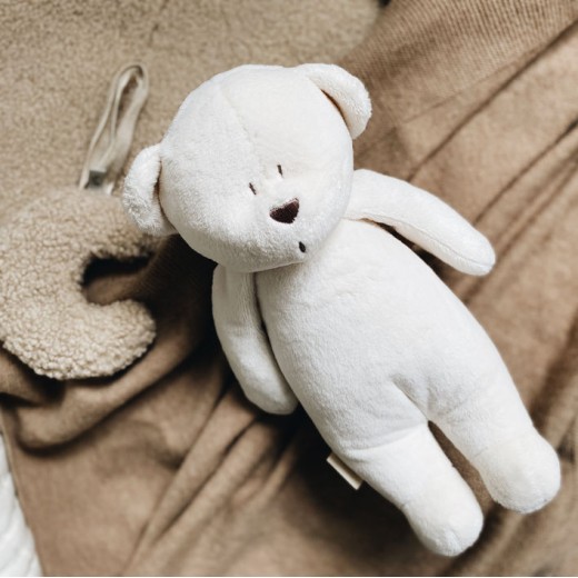 Музыкальный медвежонок Moonie с ночником Cream