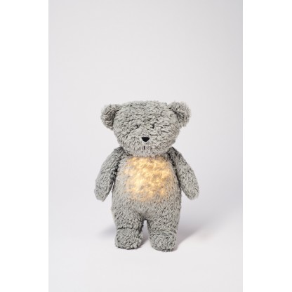 Музыкальный медвежонок MOONIE с ночником Mineral Grey