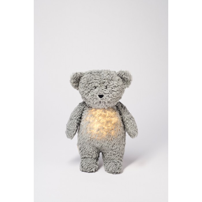 Музыкальный медвежонок Moonie с ночником Mineral Grey