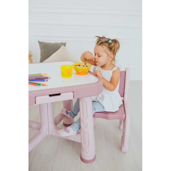 Комплект столик и два стульчика Poppet Пудра