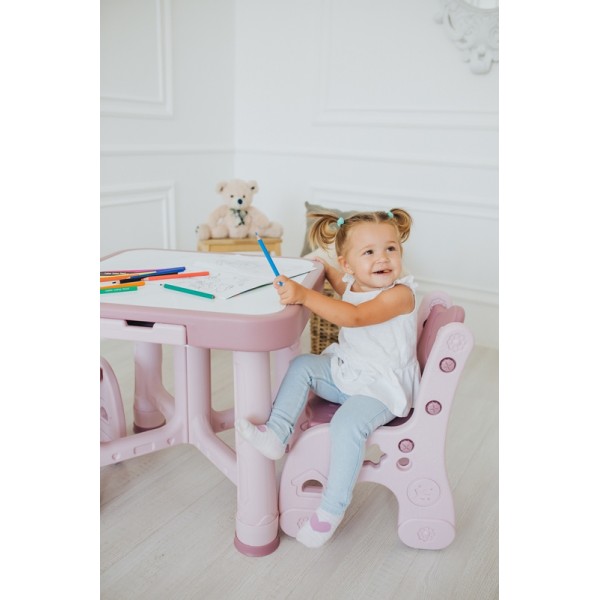 Комплект столик и два стульчика Poppet Пудра