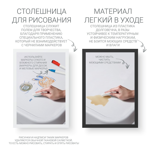 Комплект столик и два стульчика Poppet Пудра