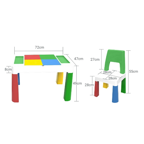 Набор многофункциональный столик и стульчик Poppet "Колор Грин 5 в 1"