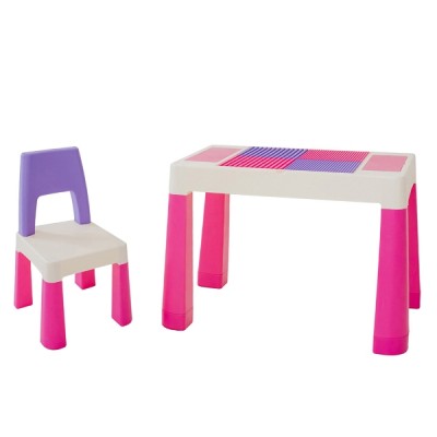 Дитячий багатофункціональний столик і стільчик Poppet "Colour Pink 5 в 1"