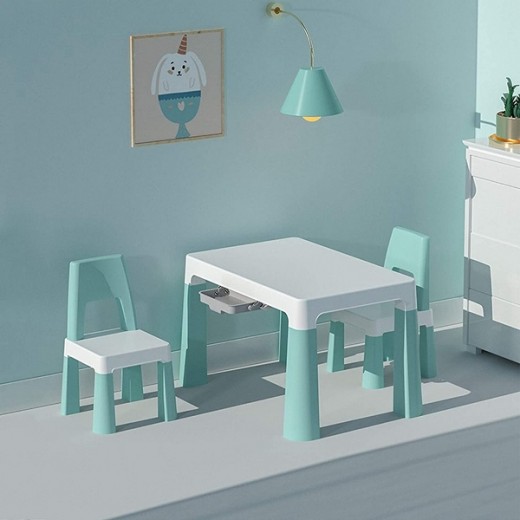 Багатофункціональний комплект столик і два стільчики Poppet Моно Блу